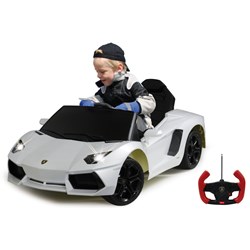 Jamara - Ride-on Lamborghini Aventador white 40MHz 6V