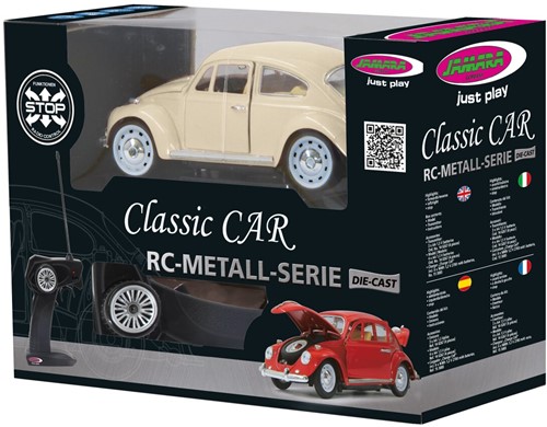 Jamara - VW Beetle RC Diecast 1:18 creme white 27MHz-2