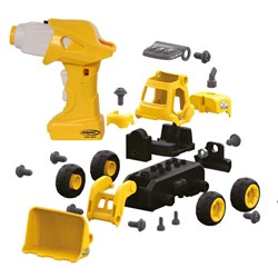 Jamara - Wheel loader First RC Kit 27-part with cordless screwdriver