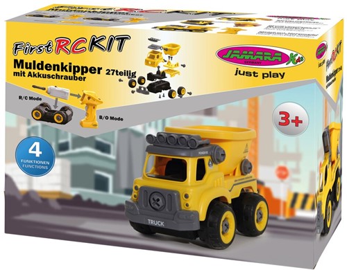 Jamara - Dump Truck First RC Kit 27-part with cordless screwdriver-2