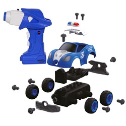 Jamara - Police Car First RC Kit 22-part with cordless screwdriver