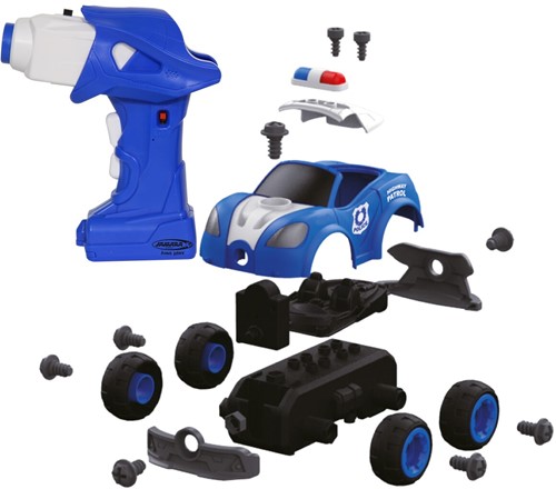Jamara - Police Car First RC Kit 22-part with cordless screwdriver