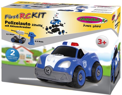 Jamara - Police Car First RC Kit 22-part with cordless screwdriver-2