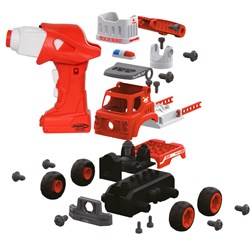 Jamara - Fire Truck First RC Kit 33-part with cordless screwdriver