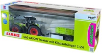 Jamara - Claas Arion 660 with tipping trailer 1:24 2,4GHz-2