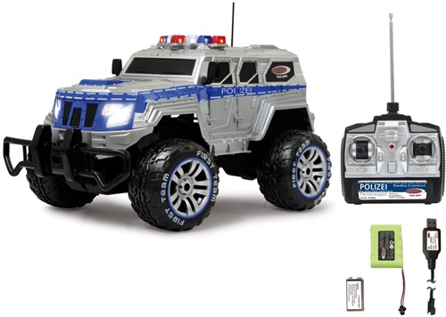 Jamara - Police amored car Monstertruck 1:12 27MHz LED incl. Battery & Charger-3