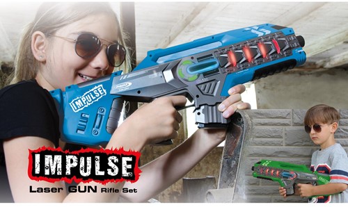Jamara - Impulse Laser Gun Rifle Set blue/green