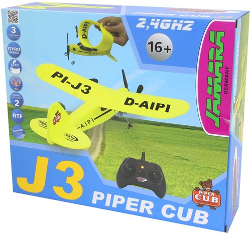 Jamara - Piper J3-CUB Plane 2,4 GHz Gyro 2CH-2