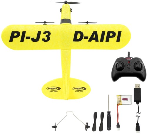 Jamara - Piper J3-CUB Plane 2,4 GHz Gyro 2CH-3