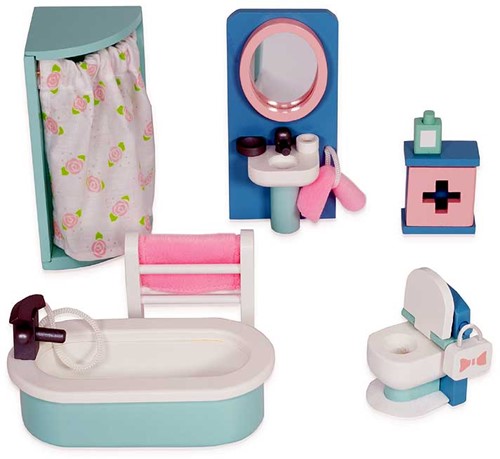 LTV - Wooden Dolls house Bathroom Furniture - FSC 100%