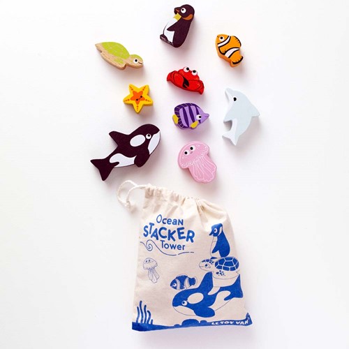 LTV - Ocean Life Stacking Animals & Bag - FSC 100%