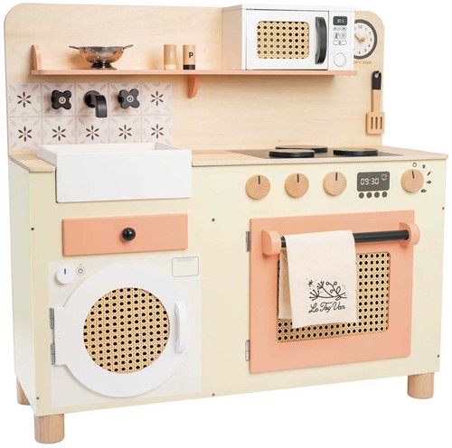 LTV - Rattan Wooden Play Kitchen - FSC 100%