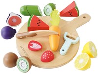 LTV - Wooden Chopping Board & Sliceable Play Food - FSC 100%