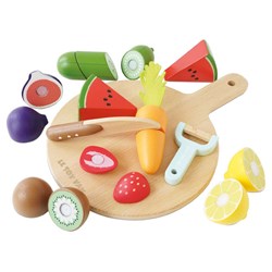 LTV - Wooden Chopping Board & Sliceable Play Food - FSC 100%