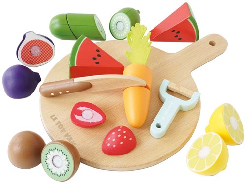 LTV - Wooden Chopping Board & Sliceable Play Food - FSC 100%