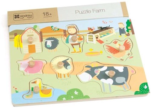 ANDREU - Puzzel boerderij pastel