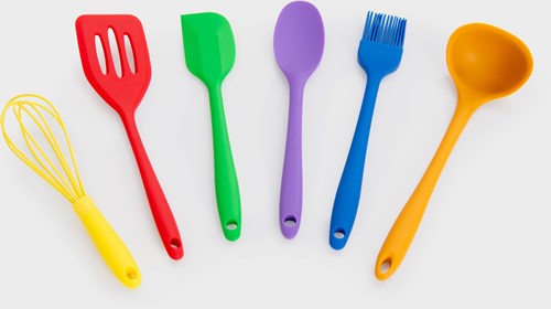 Tickit Siliconen Regenboog Keukengerei Set - 3+-2
