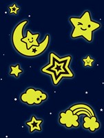 APLI - 1 Vel Stickers Glow In The Dark Ster & Maan-2