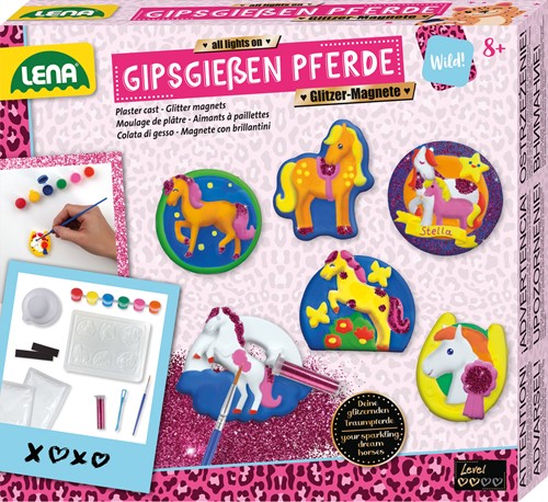 Lena Gips Gietpaarden Glitter Magneten
