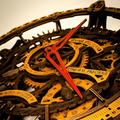 Wooden City - Industrial Vintage Wall Clock-2