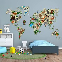 Wooden City - WORLD MAP ANIMALS XXL-2