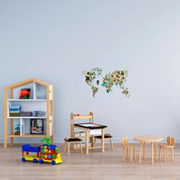Wooden City - WORLD MAP ANIMALS M-3