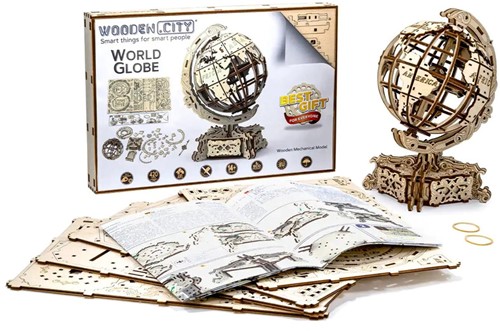 Wooden City - World Globe-2