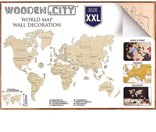 Wooden City - WORLD MAP XXL