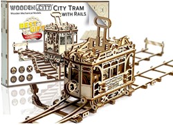 Wooden City - City Tram with rails