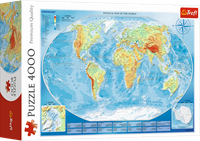 Trefl 4000 - Large physical map of the world
