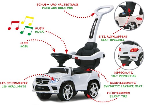 Jamara - Push-Car Mercedes-Benz AMG GL63 white 2in1