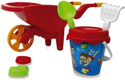 Jamara - Sandbox Set with wheelbarrow red 6-part