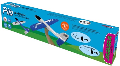 Jamara - Pilo Foam Hand Launch Glider EPP wing white fuselage blue-2