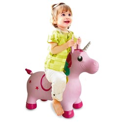 Jamara - Bouncing Animal  Unicorn multicolour with pump