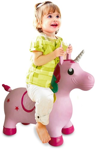Jamara - Bouncing Animal  Unicorn multicolour with pump