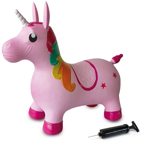 Jamara - Bouncing Animal  Unicorn multicolour with pump-3