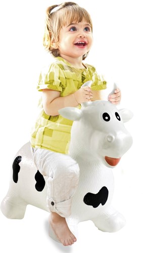 Jamara - Bouncing Animal  Cow white/black with pump