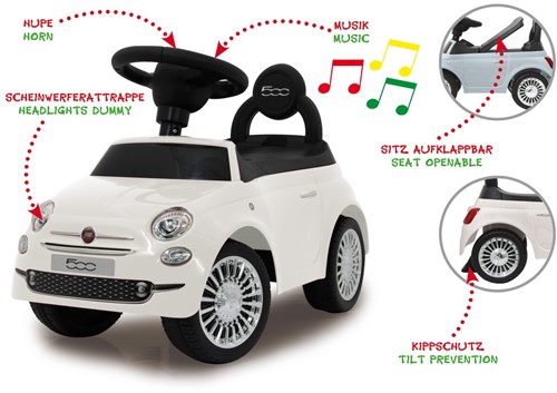 Jamara - Push Car Fiat 500 white