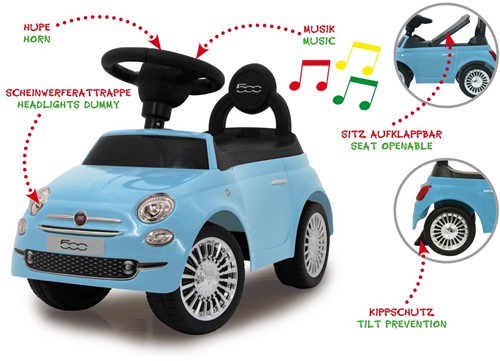 Jamara - Push Car Fiat 500 blue
