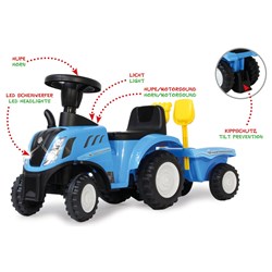 Jamara - Push-Cart New Holland T7 Tractor blue