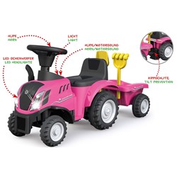 Jamara - Push-Car New Holland T7 Tractor pink