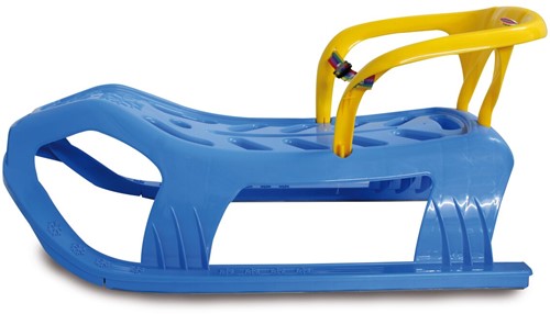 Jamara - Snow Play Sled Snow-Star 90cm blue with backrest-2