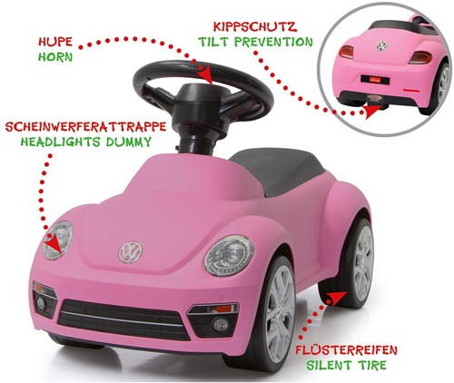 Jamara - Push Car VW Beetle pink