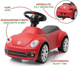 Jamara - Push Car VW Beetle red