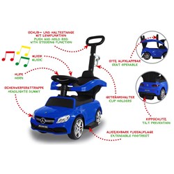 Jamara - Push Car Mercedes-Benz AMG C63 blue 3in1