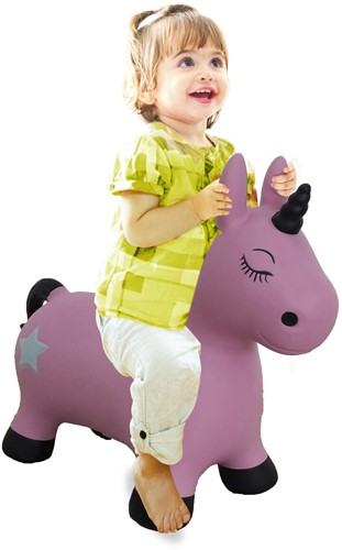 Jamara - Bouncing Animal  Unicorn pink with pump