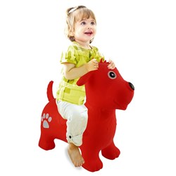 Jamara - Bouncing Animal  dog red with pump