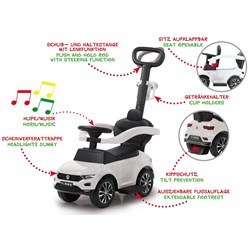 Jamara - Push car VW T-Roc white 3in1