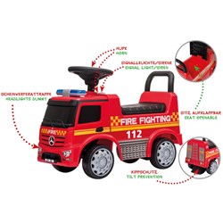Jamara - Push-Car Mercedes-Benz Antos Fire Truck