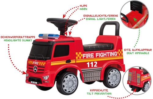 Jamara - Push-Car Mercedes-Benz Antos Fire Truck